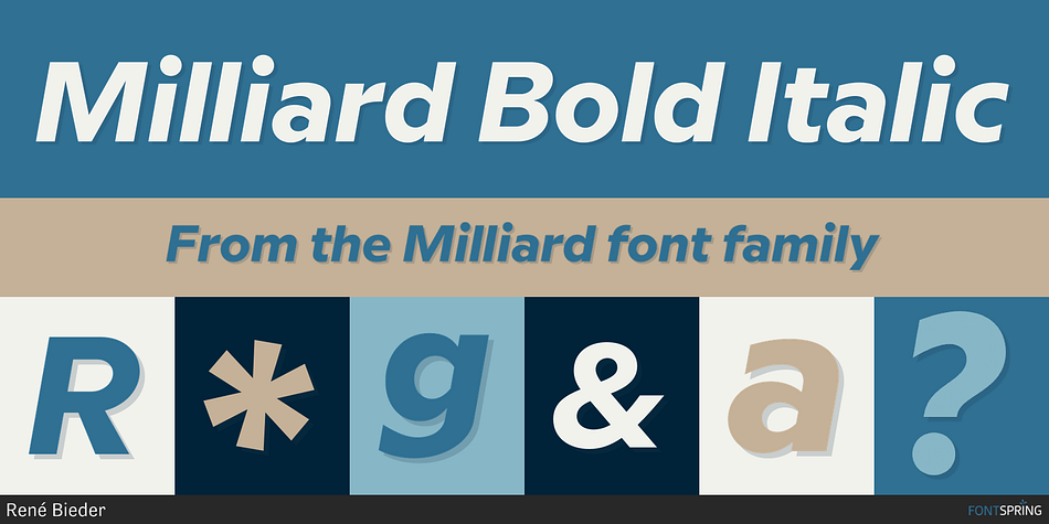 Milliard Bold Italic Font