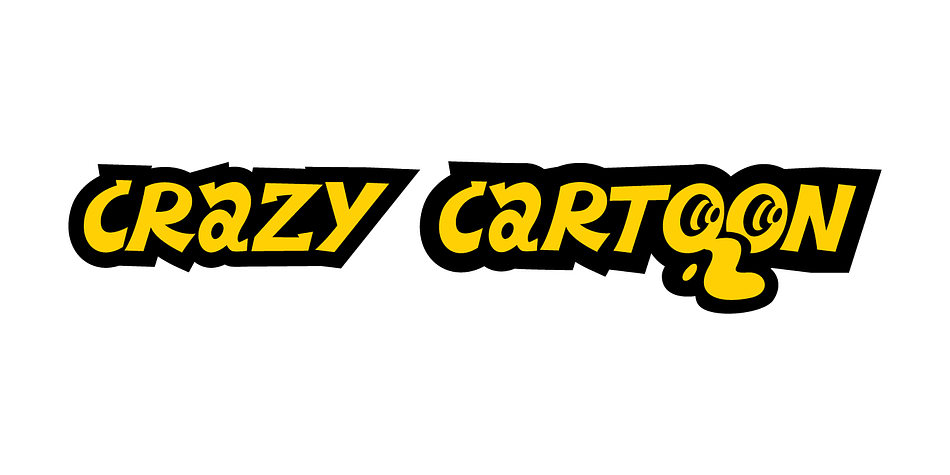 Displaying the beauty and characteristics of the Crazy Cartoon font family.