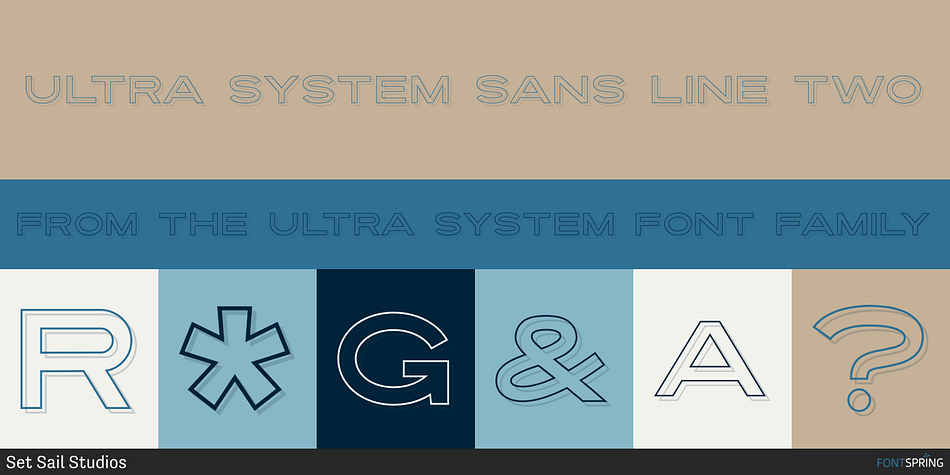 Ultra System Sans Line Two Font