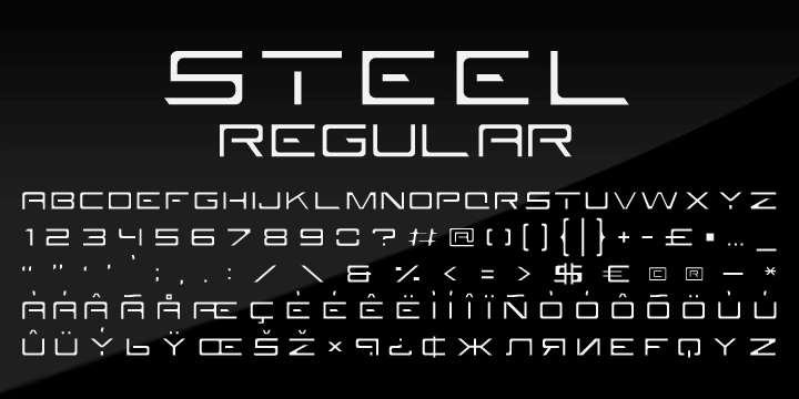 Displaying the beauty and characteristics of the Steel font family.
