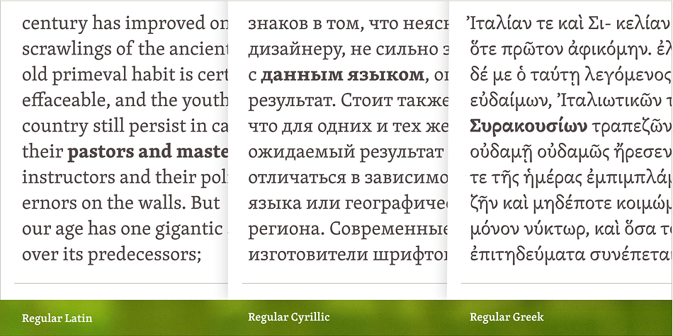At the same time, features such as its relatively large x-height, robust serifs, and low contrast make Skolar a reliable choice even at small sizes and for the most complex editorial and academic text settings.