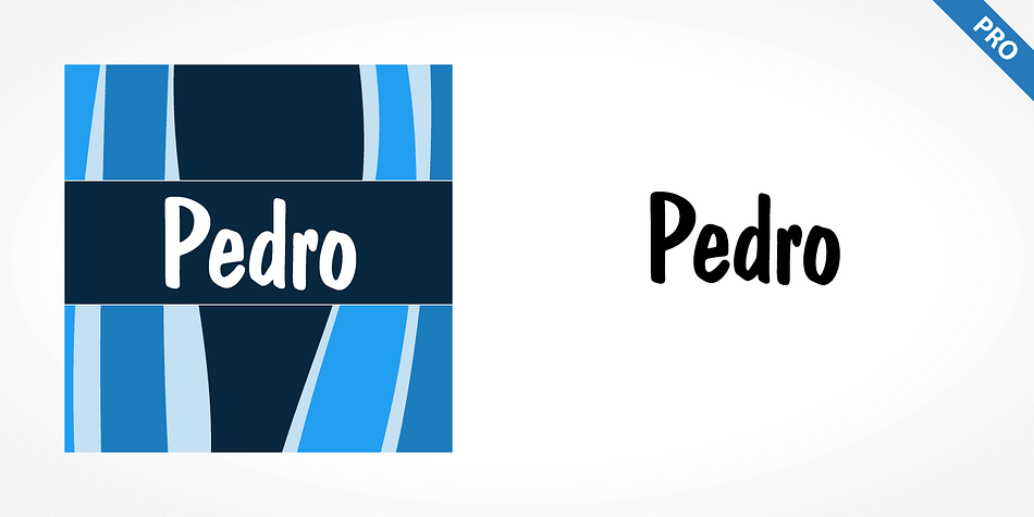 Displaying the beauty and characteristics of the Pedro Pro font family.