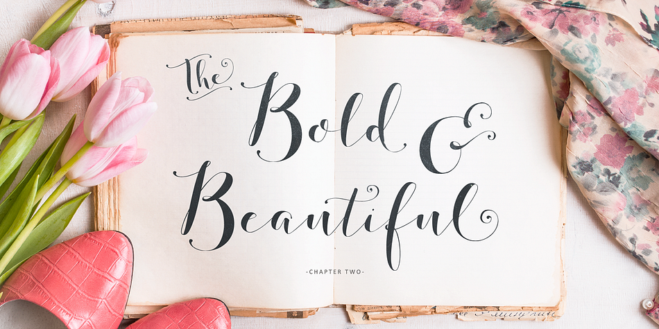 A Bold Version of the same contemporary and clean hand-lettered calligraphy style script.