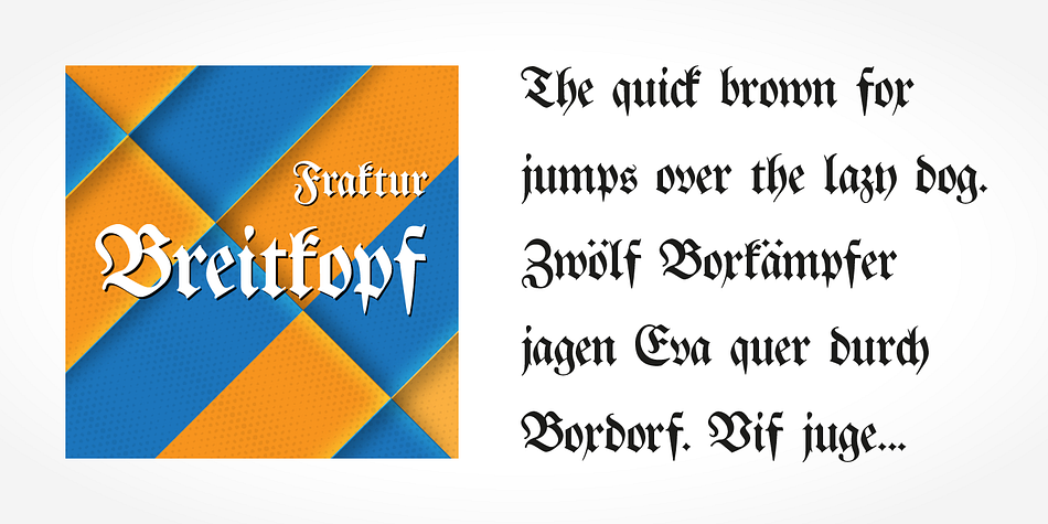 If you want to communicate a feeling of old-world quality or nostalgia, blackletter fonts are the preferred choice - use them on signs, in brochures or on invitation cards.