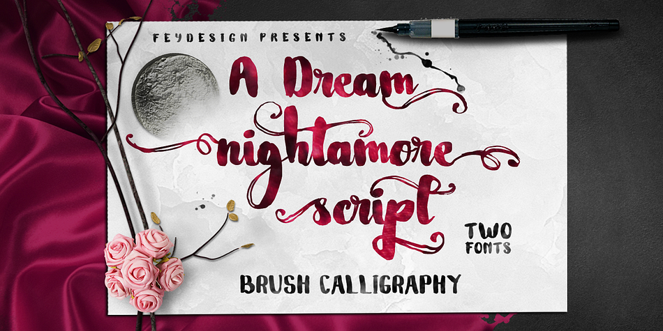 Emphasizing the favorited Nightamore font family.