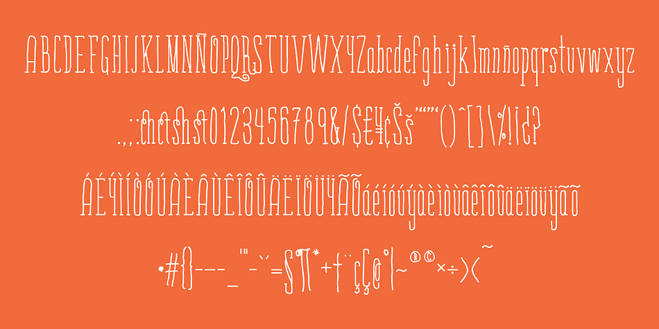 Fernanda font family sample image.