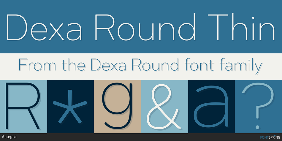 Dexa Round Thin Font