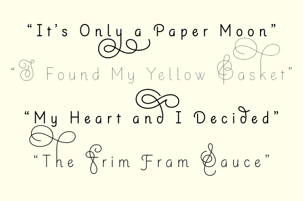 Ella FY font family sample image.