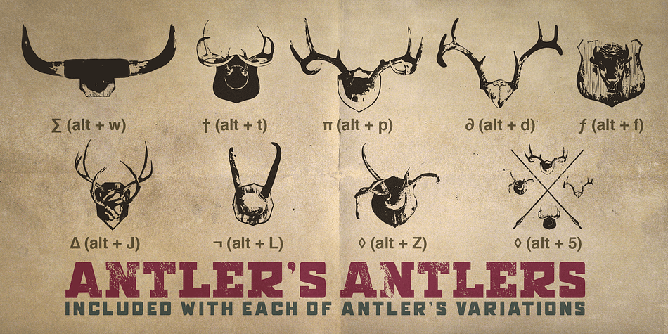 Antler Condensed font family example.