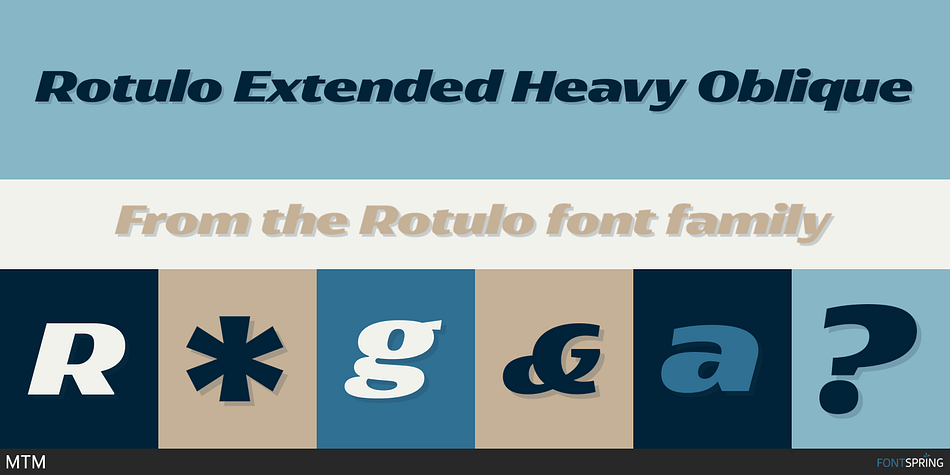 Rotulo Extended Heavy Oblique Font