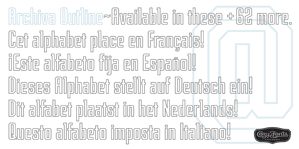 Archiva font family example.