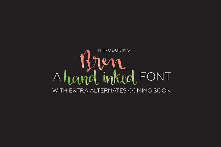 Displaying the beauty and characteristics of the Bren font family.