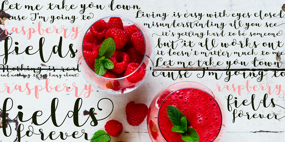With so many people drinking detox drinks and eating raw food, we were inspired to create a font that mixes the 