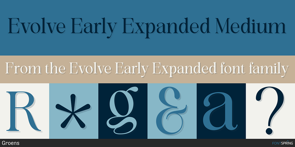 Evolve Early Expanded Medium Font