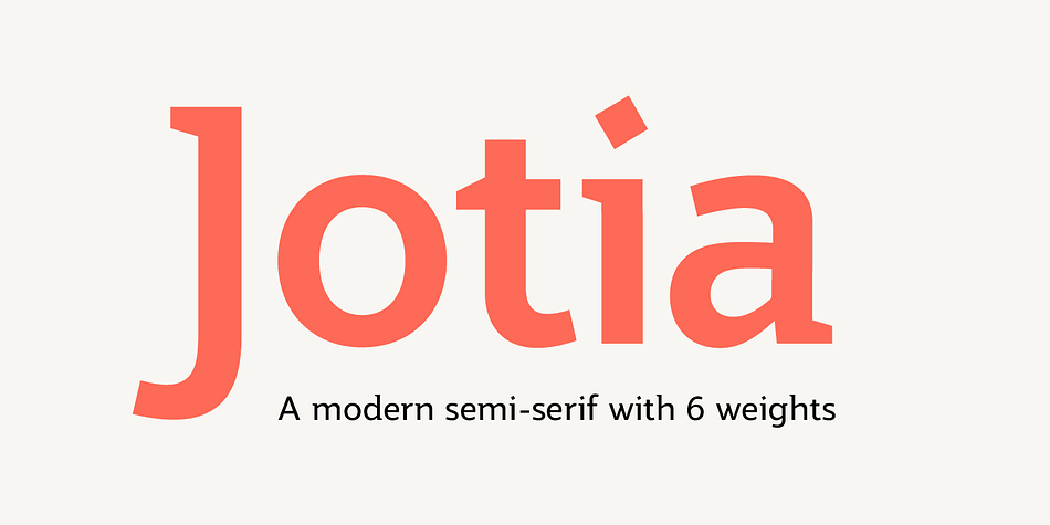 Creating a combination between serif and sans serif typefaces, Jotia utilises the best of both worlds, resulting in a unique and modern neo-humanist font family.