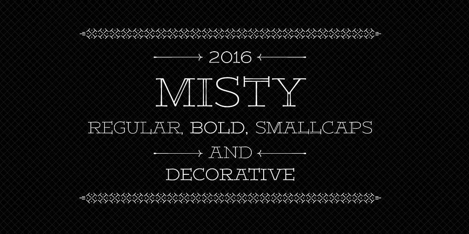 Misty - two weight wild west style serif with numerous alternatives, swashes and irregular alternatives for numerous characters in SC styles.