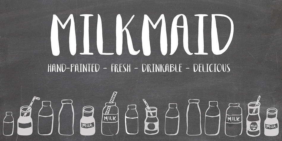 Introducing Milkmaid, an uppercase font that does a body good.
