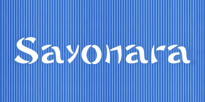 Highlighting the Sayonara font family.