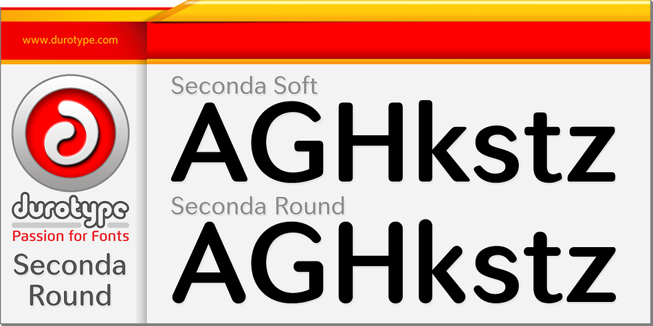 Displaying the beauty and characteristics of the Seconda Round font family.