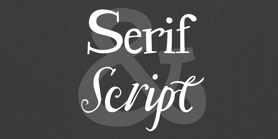 This all new hand drawn font comes as a serif and a script version.