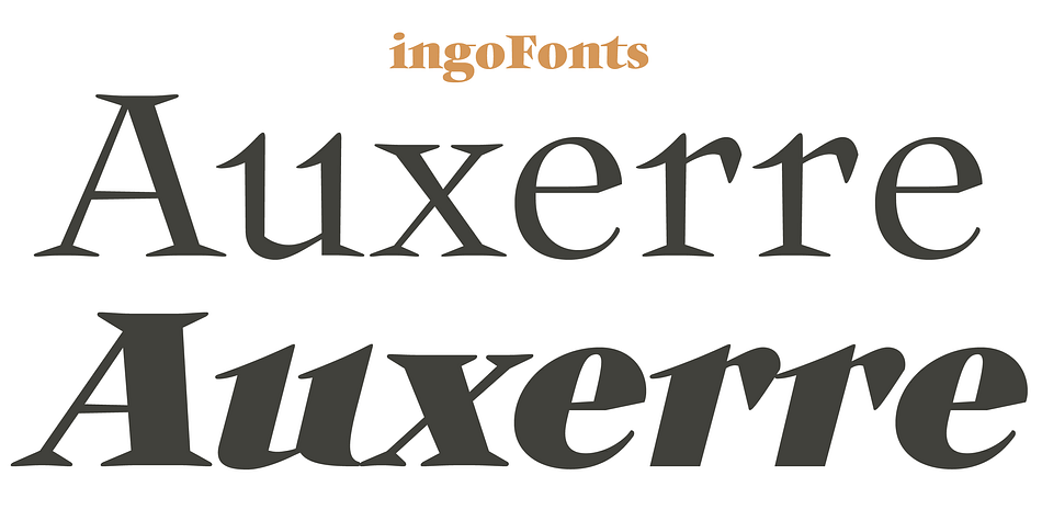 Auxerre is a Roman typeface with emphasized triangular serifs

A font like this one could have been designed in 18th century France.