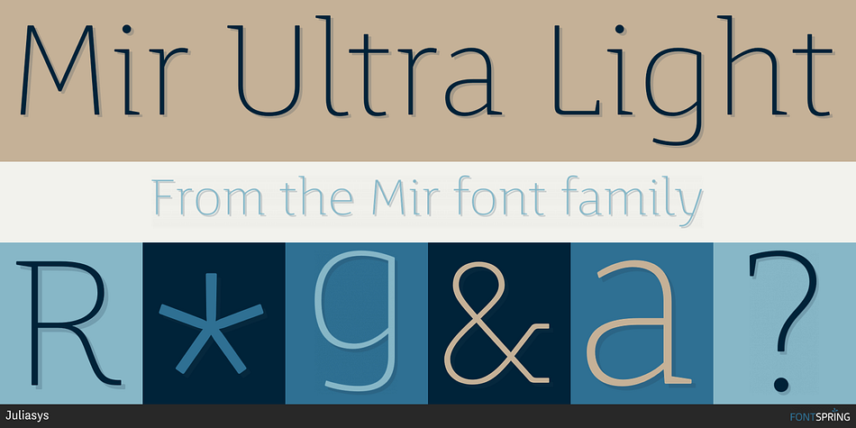 Mir Ultra Light Font