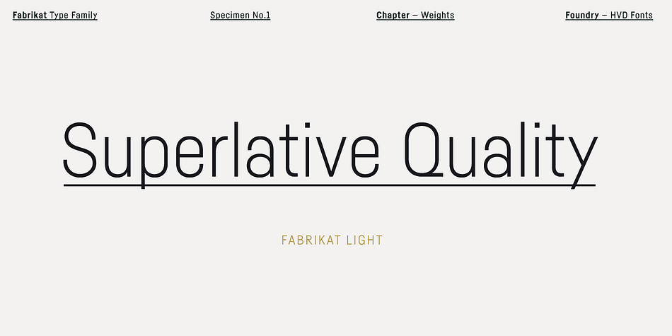 Fabrikat’s geometric design is based on German 20th century engineers’ typefaces and has a plain and precise appearance.