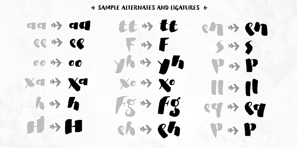 This font collection is completely hand-written.