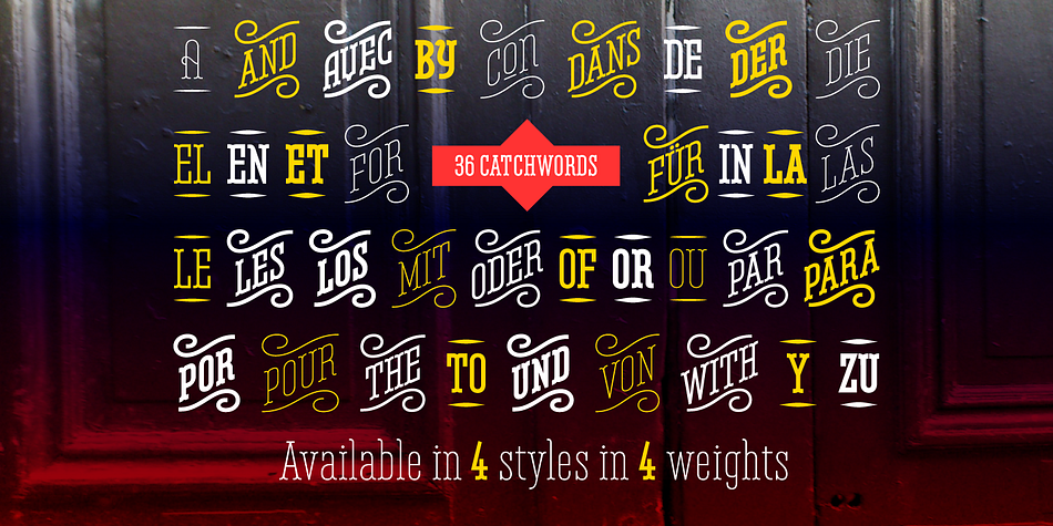 Belleville  has extensive OpenType support including 3 additional stylistic sets, Stylistic Alternates, Standard Ligatures and Swashes giving you plenty of options to allow you to create something truly unique and special.