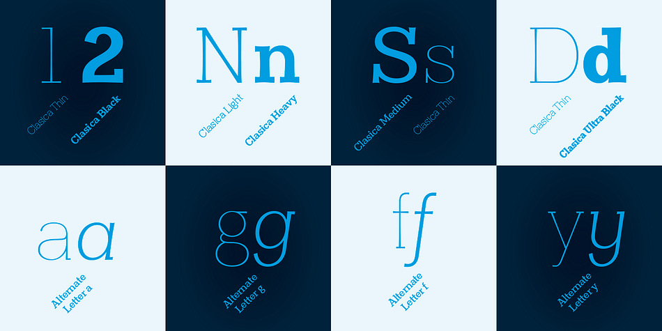 This font family comes with 9 different weights with their respective italics.