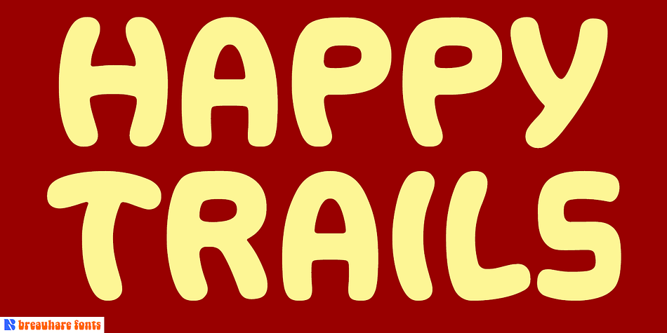 Happy Trails is a font that is based on the lettering (all upper case) used on most Trailways buses from 1936 through the very early 1960s.