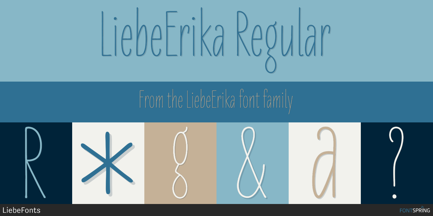Fonts similar to LiebeErika