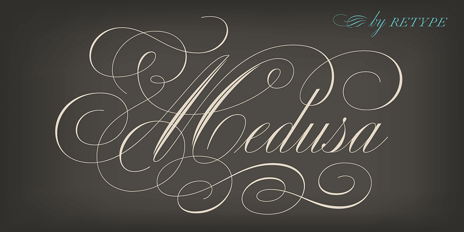 Displaying the beauty and characteristics of the Medusa font family.