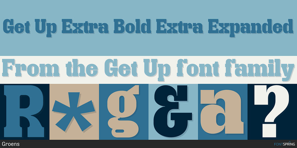 Get Up Extra Bold Extra Expanded Font