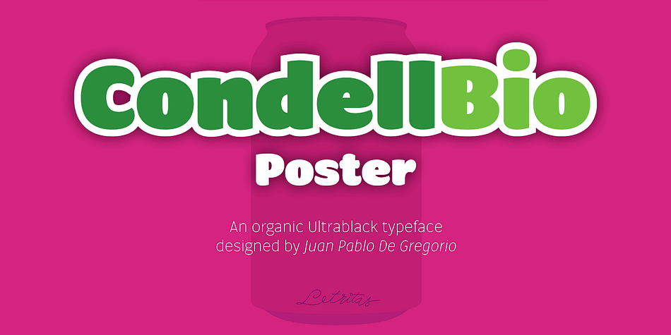 Condell Bio Poster is part of the bigger Condell family: a project who involves series of typographies who started to be conceived and developed since 2006.