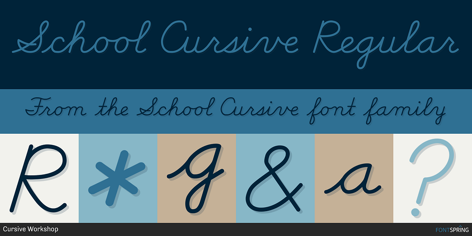 School Cursive Regular Font