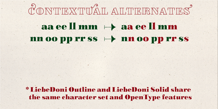 LiebeDoni is a a two font family.