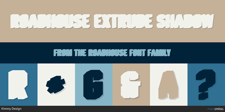 Roadhouse Extrude Shadow Font