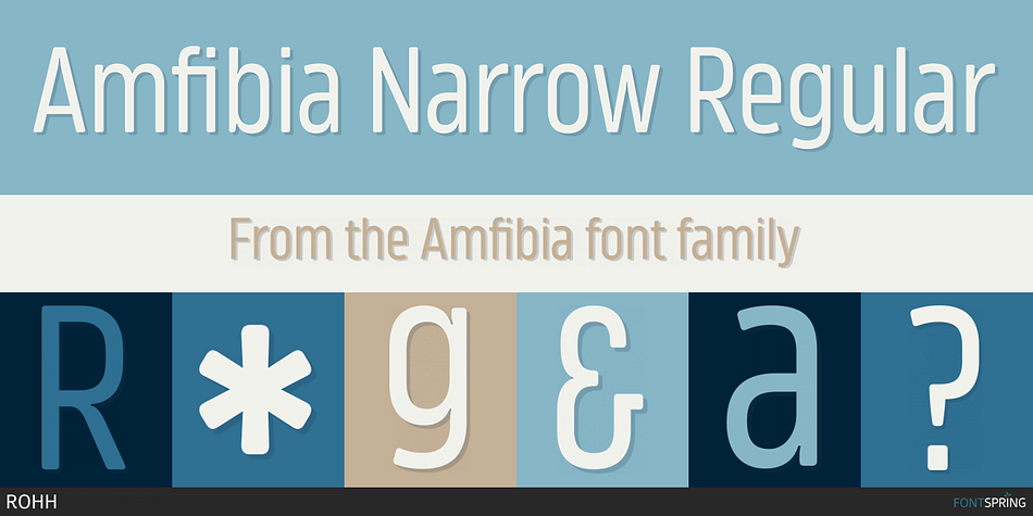 Amfibia Narrow Regular Font
