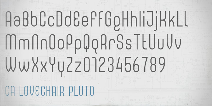 Displaying the beauty and characteristics of the CA Lovechair font family.