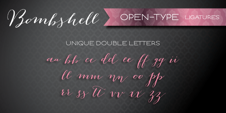 Emphasizing the popular Bombshell Pro font family.