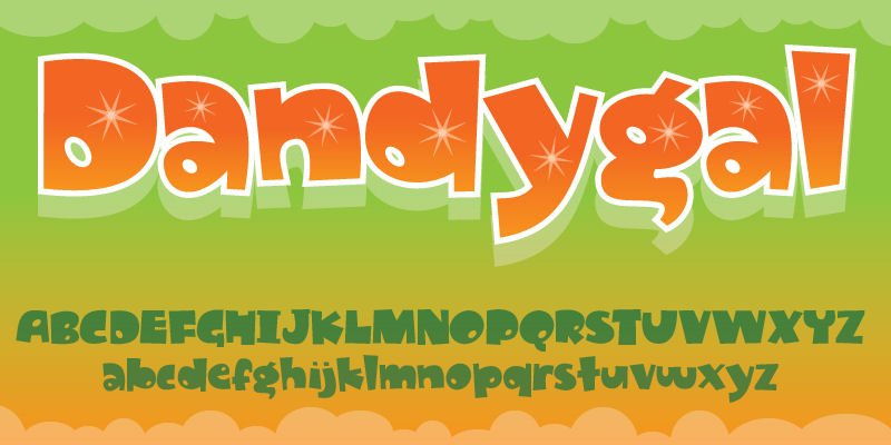 Displaying the beauty and characteristics of the Dandygal font family.