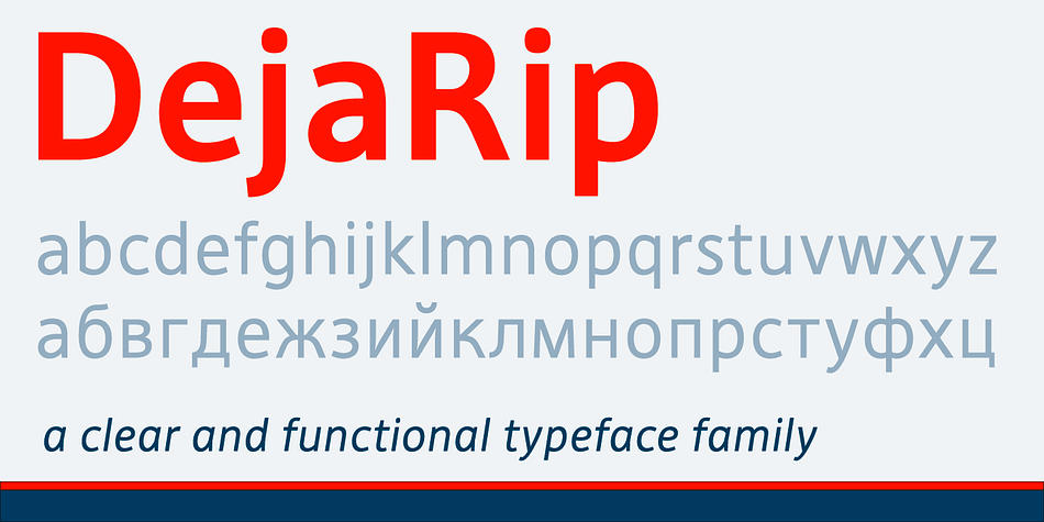 DejaRip font family example.
