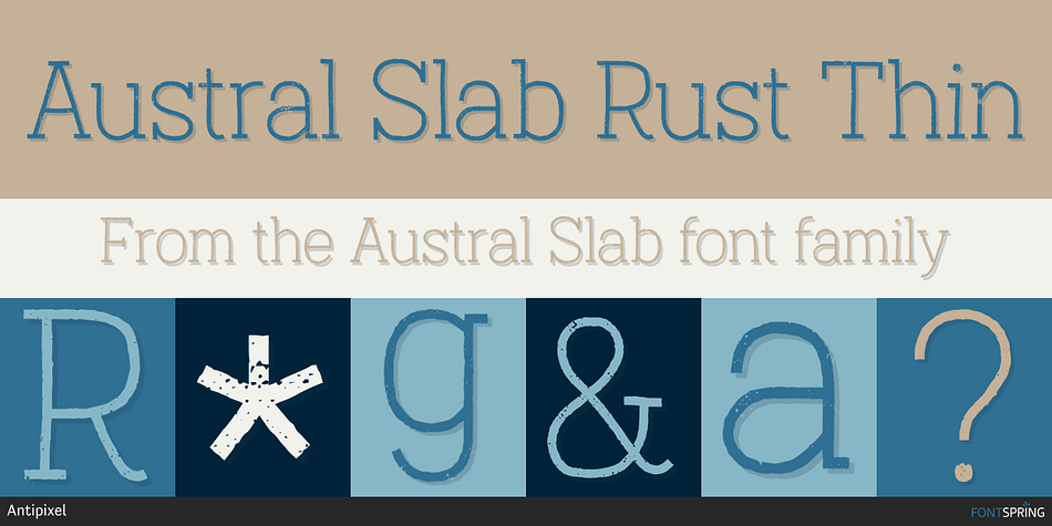 Austral Slab Rust Thin Font
