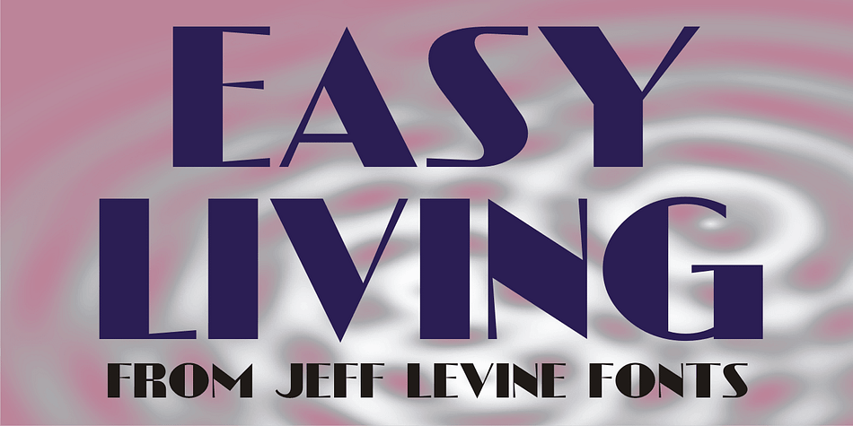 Easy Living JNL is a bold Art Deco type face modeled from the name of a 1930s magazine entitled “Country Living”.