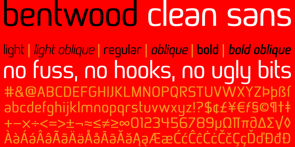 This font takes its name and the overall shape from modern bentwood furniture, namely Scandinavian designs since the 1940s.