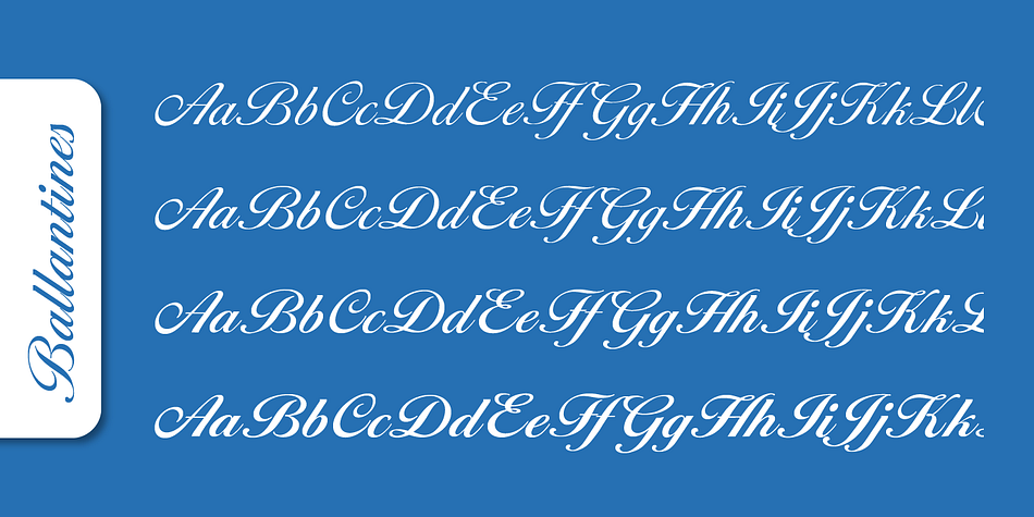 Emphasizing the favorited Ballantines Serial font family.