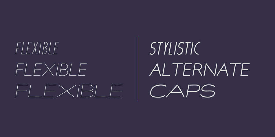 Emphasizing the favorited Elastica font family.