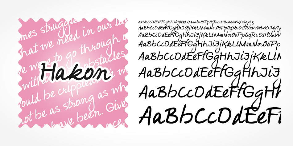 Hakon Handwriting is a beautiful typeface that mimics true handwriting closely.
