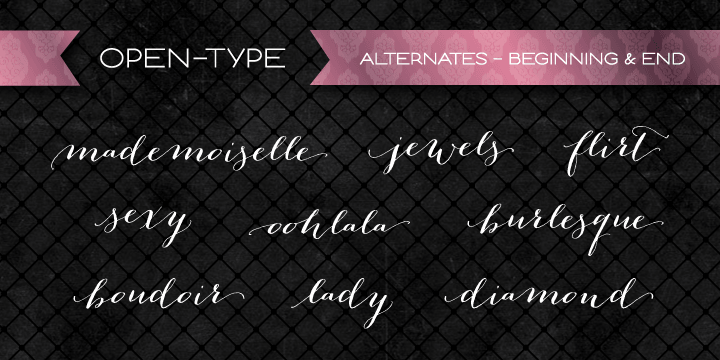Displaying the beauty and characteristics of the Bombshell Pro font family.